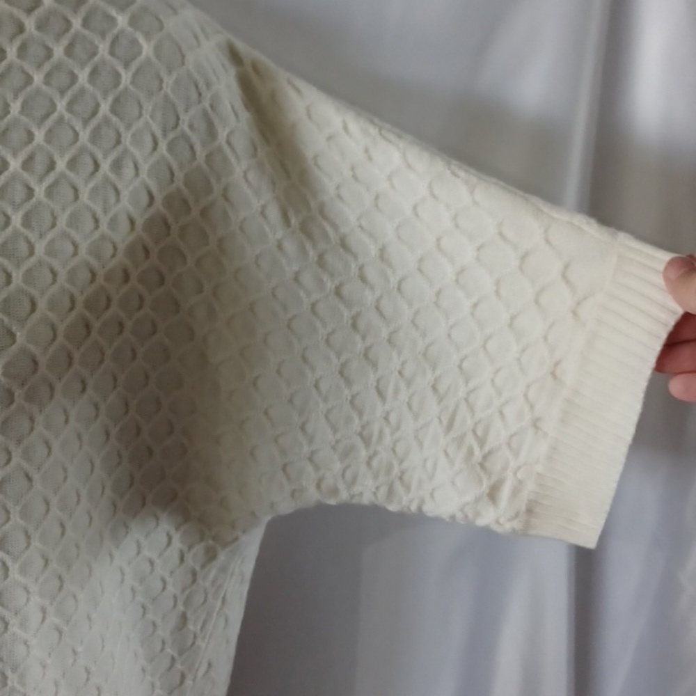 Evan-Picone Cream Textured Sweater - Picture 3 of 8